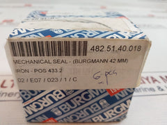 Burgmann Mg1S20/42-z Mechanical Seal 42Mm 42-g50 Avpgg