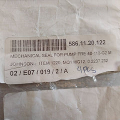 Burgmann Mg 12/16 Mechanical Seal For Pump