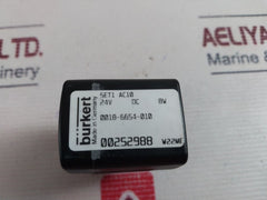 Burkert 0018-6654-010 Solenoid Magnet Coil 24V Dc 8W