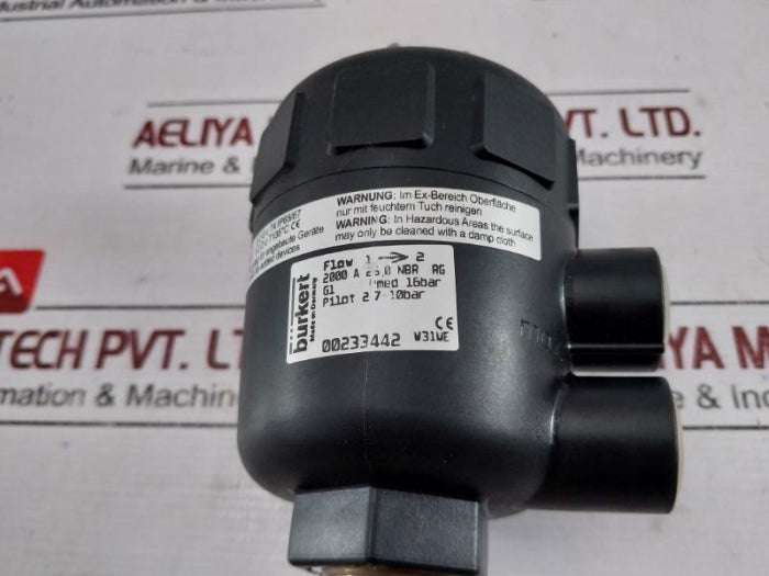 Burkert 2000 2/2-way-piston-operated Angle-seat Valve 00233442 10Bar Dn25