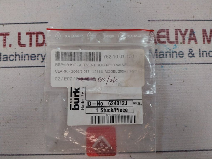 Burkert 624012J Air Vent Solenoid Valve Repair Kit 290A/ 1/2"