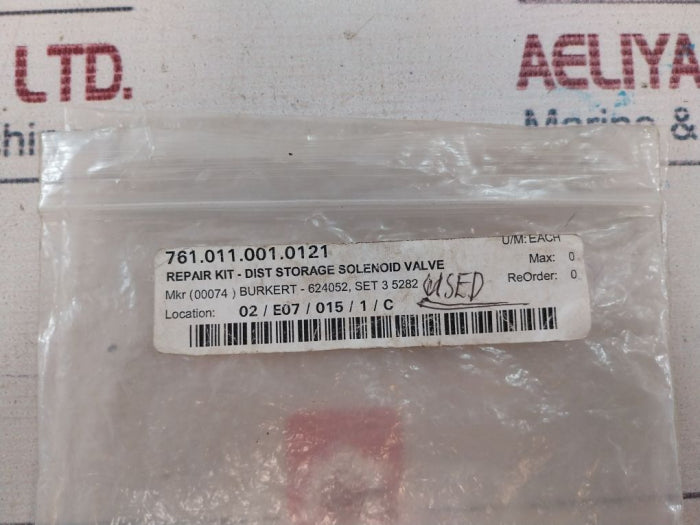 Burkert Set 3 5282 Repair Kit-dist Storage Solenoid Valve