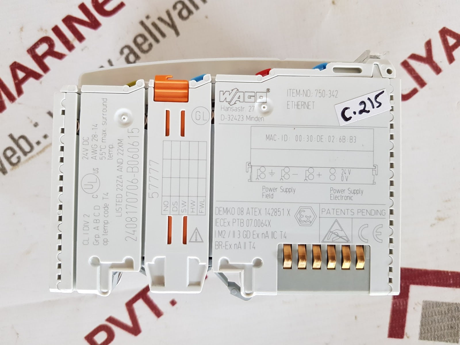 wago 750-342 ethernet fieldbus koppler digital analog signals