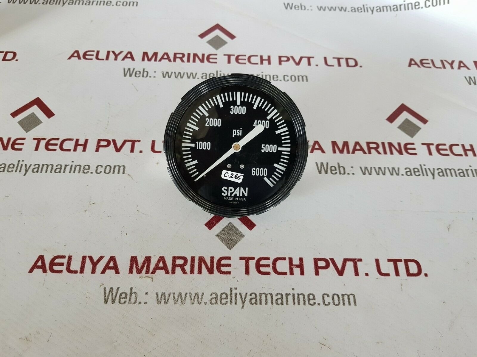 Span 03-4269-t 0-6000 psi pressure gauge