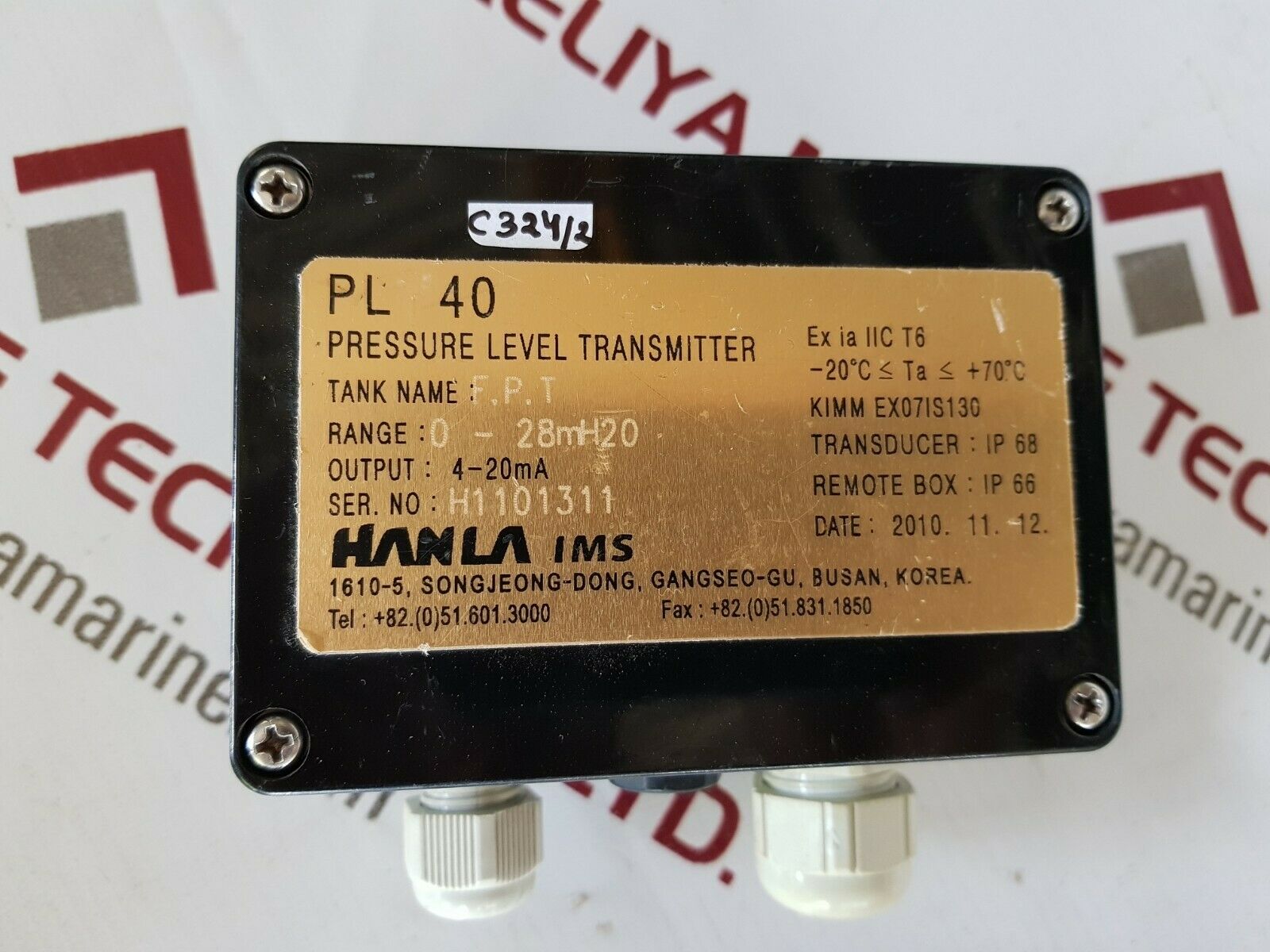 Hanla IMS Pl 40 Pressure Level Transmitter Range 4-20mA 0-28MH20