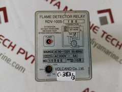 Volcano rdv-1005-100 flame detector relay ac200v-5a
