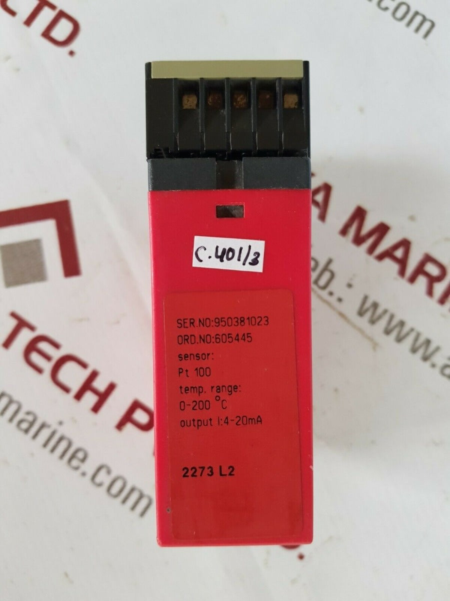 Pr Electronics 2273 2-wire Programmable Transmitter 4-20Ma Pt 100