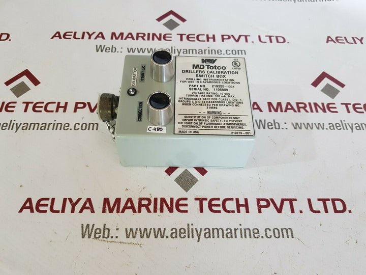 Md Totco 219255-001 Drillers Calibration Switch Box