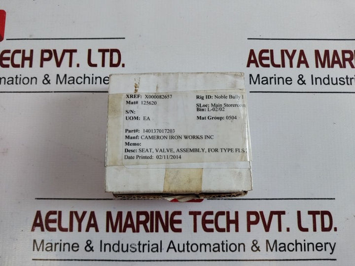 Cameron 140137-01-72-03 seat valve