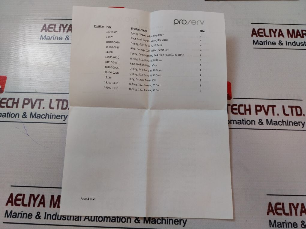 Cameron 2710354-05-01-99 Wave Spring Regulator Valve Repair Kit