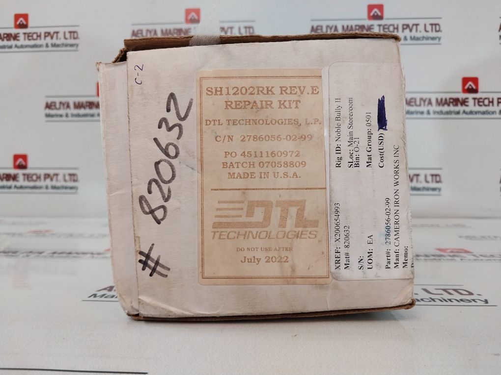 Cameron 2786056-02-99 Shuttle Valve Repair Kit