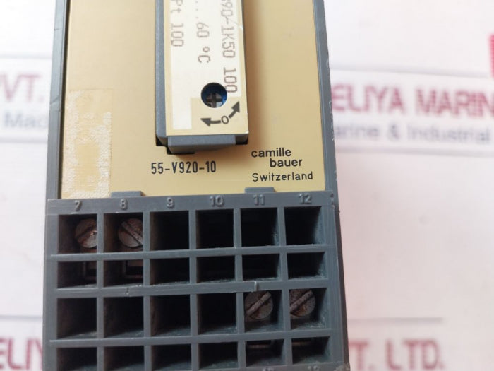 Camille Bauer Sineax 55-v920-10 Temperature Transmitter 4-20Ma