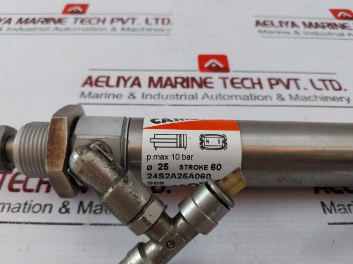 Camozzi 24S2A25A060 S09 Pneumatic Mini-cylinder Pmax 10 Bar Stroke 60