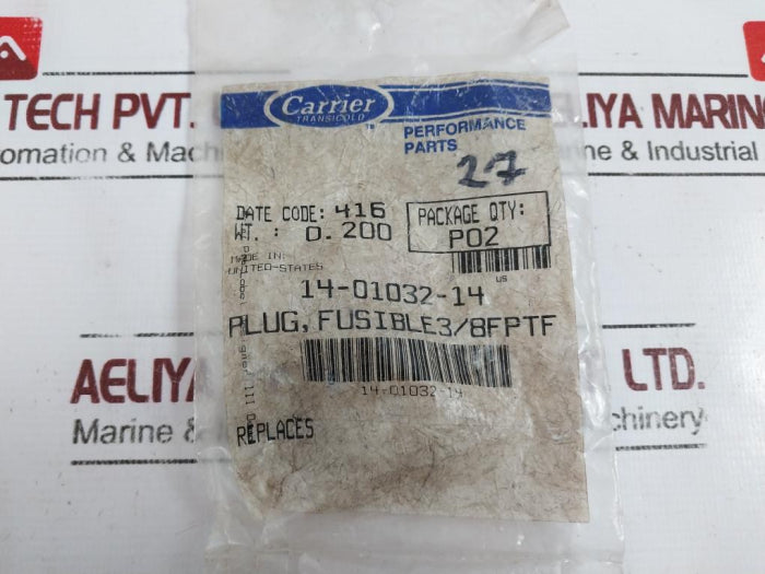 Carrier Transicold 14-01032-14 Plug, Fusible 3/8Fptf