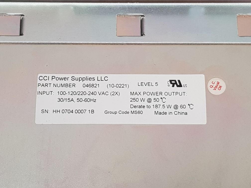 Cci Power Supplies llc 046821 6-Slot Power Supply Module