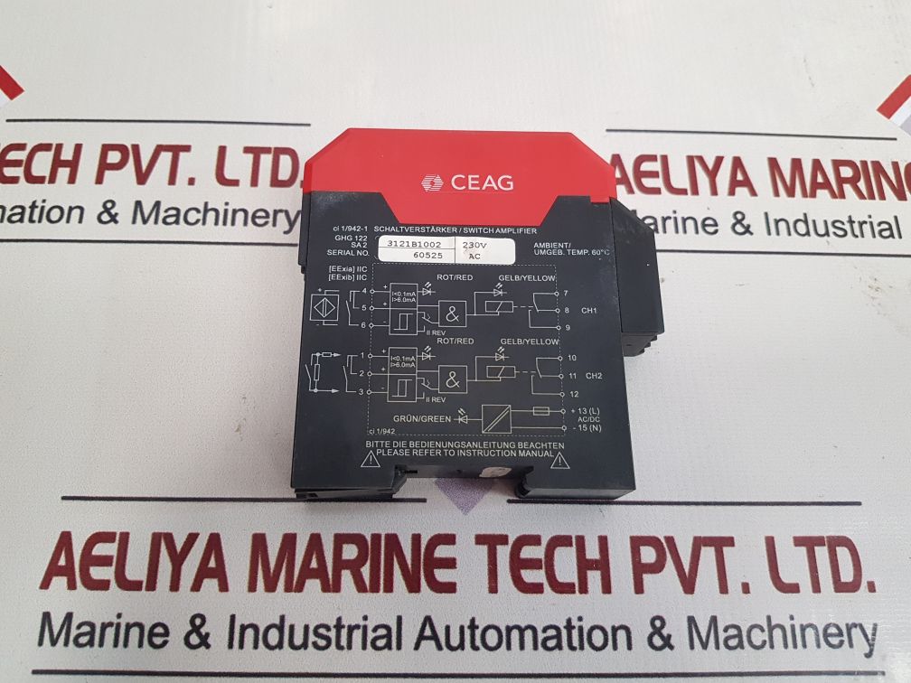 CEAG GHG 122 3121B1002 Switch Amplifier 1/942 230V AC