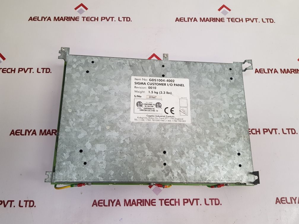 Cegelec 20X4454A1L Sigma Customer I/O Panel GDS1004-4002