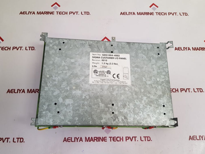 Cegelec 20X4454A1L Sigma Customer I/O Panel Gds1004-4002