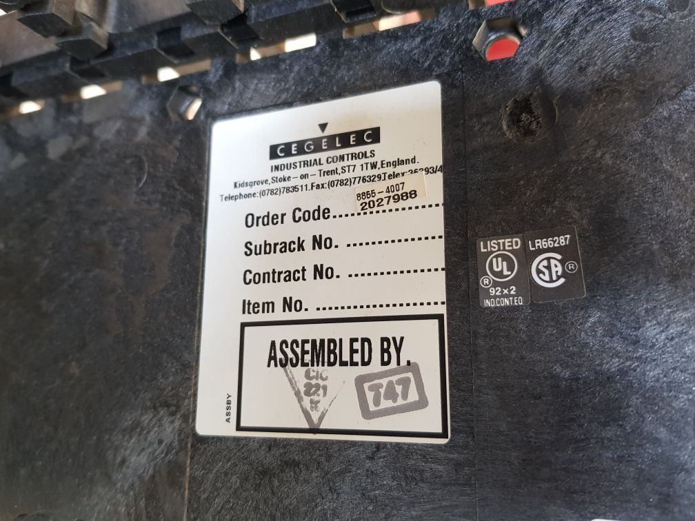 Cegelec gem80-400 plc system rack