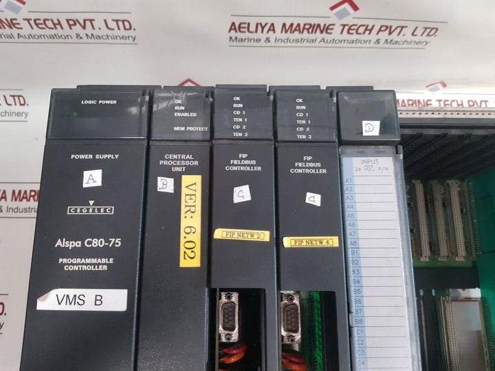 Cegelec Alspa C80-75 Programmable Controller Unit Rack