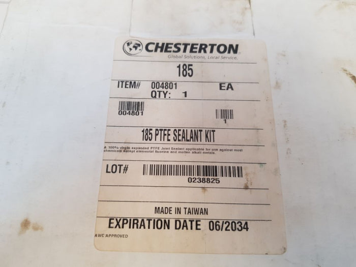 Chesterton 185 Joint Sealant Kit 3/16”X75Ft