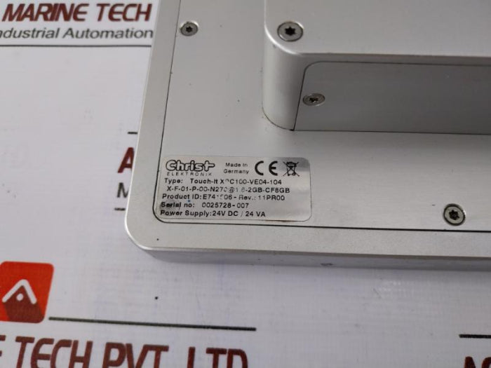 Christ Elektronik Touch-it Xpc100-ve04-104 Monitor 24Vdc/24Va Rev:11Pr00