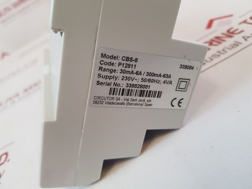 Circutor Cbs-8 Earth Leakage Protection Relay P12811 230V