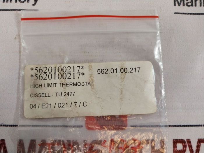 Cissell Tu2477 High Limit Thermostat 36Txv01