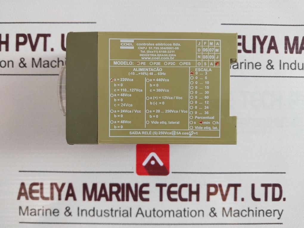 Coel PE Time Relay 0...3 Min 220VAC 48...63Hz