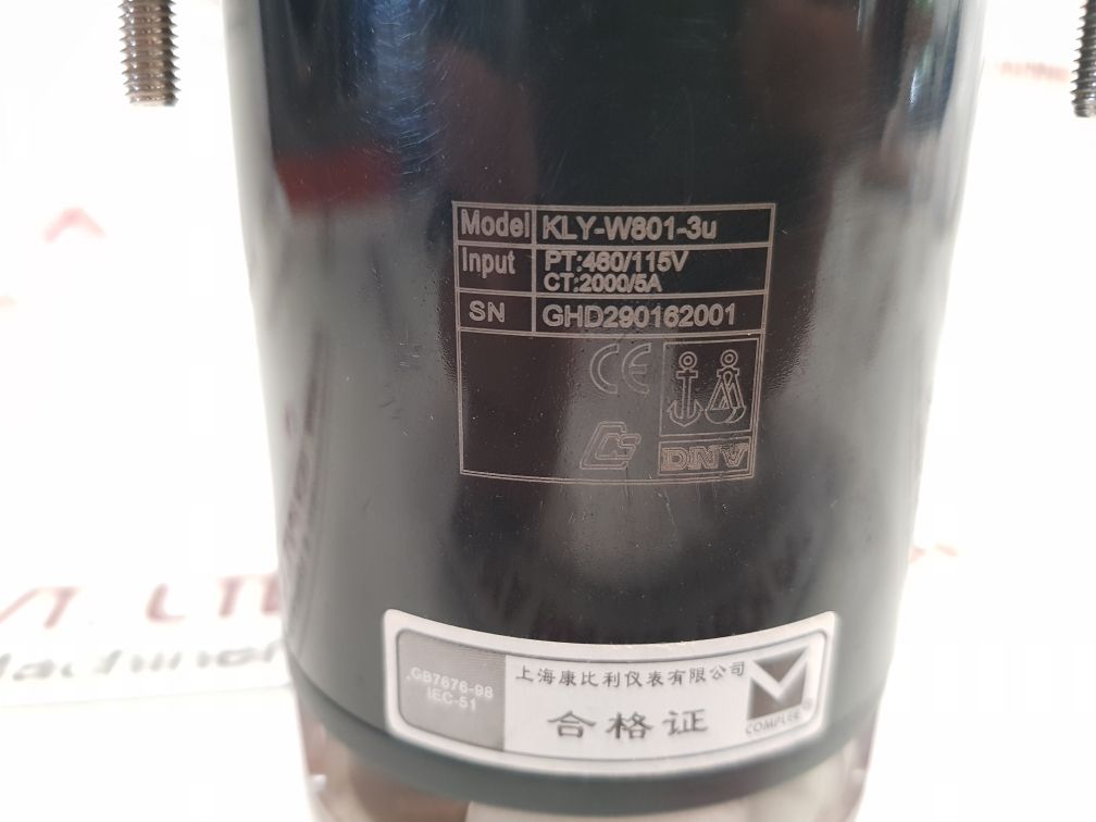 Complee Kly-w801-3U Wattmeter -120-0-1200 Kw