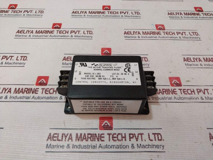 Control Concepts Ic+202 Power Line Active Tracking Filter 240 Vac