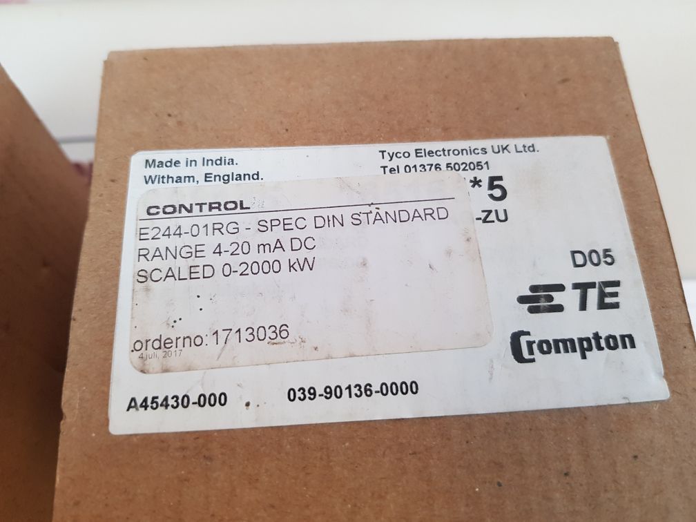 Crompton 039-90136-0000 Panel Meter 0-2000 Kw
