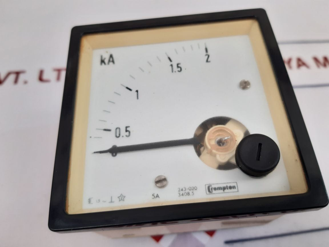Crompton 243-02Ag Analog Panel Meter 243-020