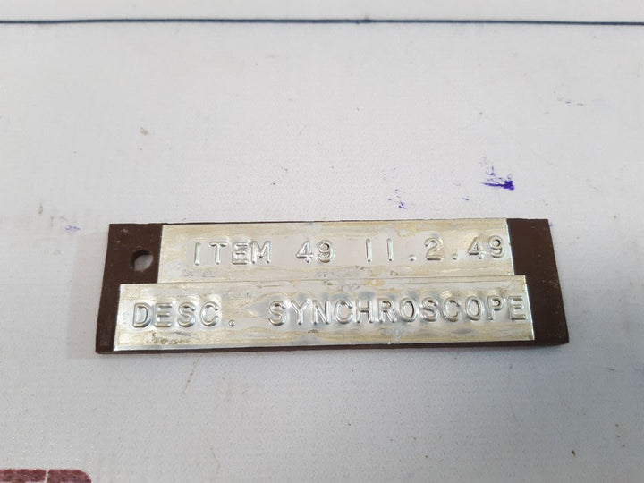 Crompton 244-140 Synchroscope 855 954
