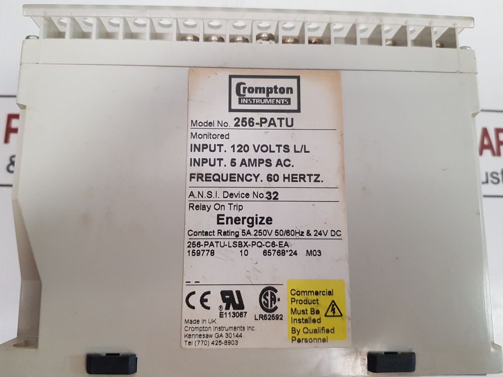 Crompton 256-patu Protector Relay