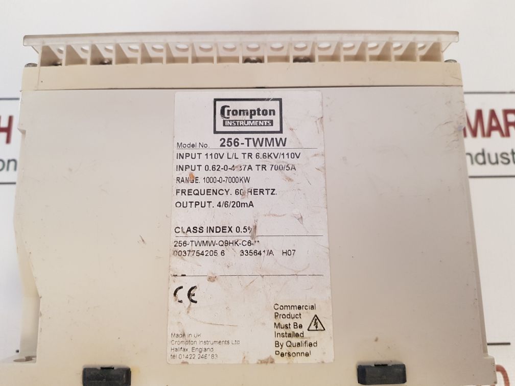 Crompton Paladin 256-twmw Watt Transducer 1000-0-7000Kw