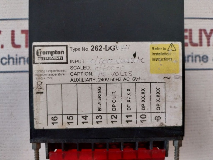 Crompton 262-dgww Voltmeter 240V 50Hz Ac 6Va