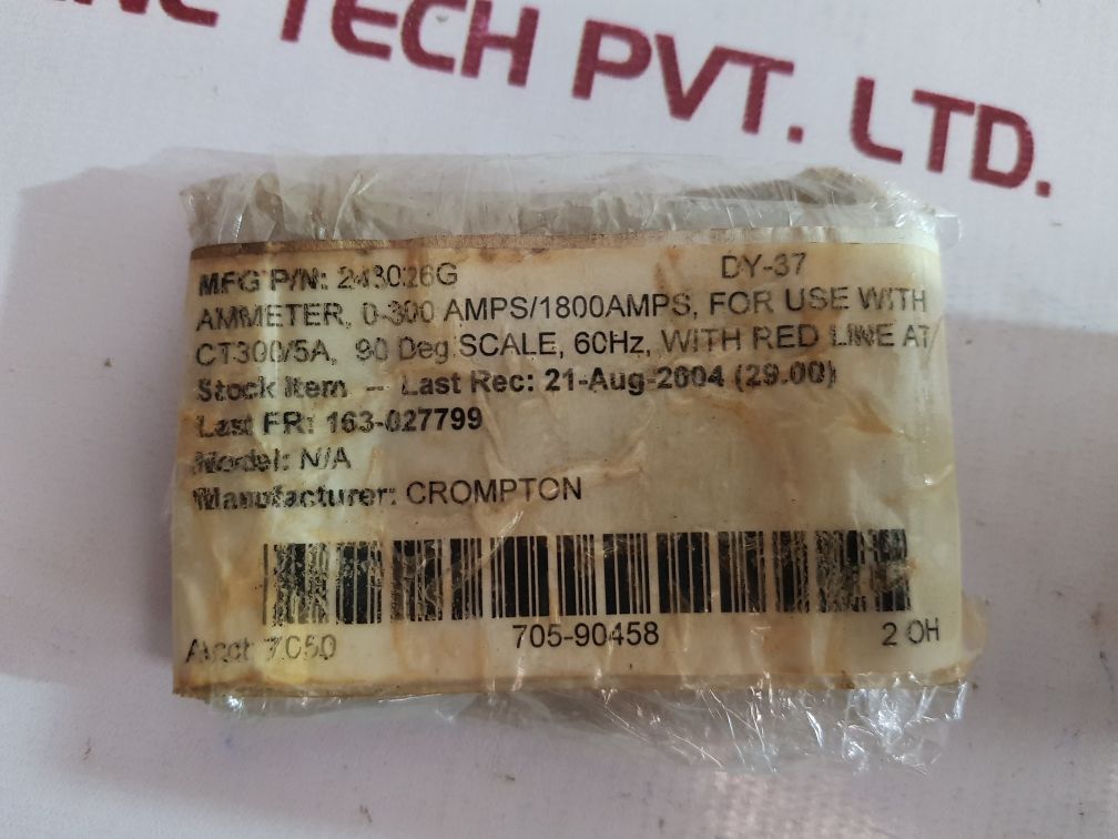 Crompton e243-026a-g-ls-rx-c7-sr ammeter