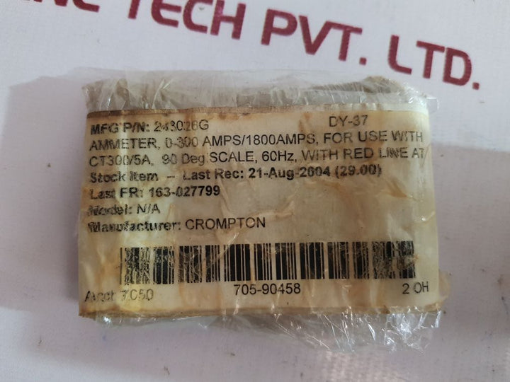 Crompton e243-026a-g-ls-rx-c7-sr ammeter