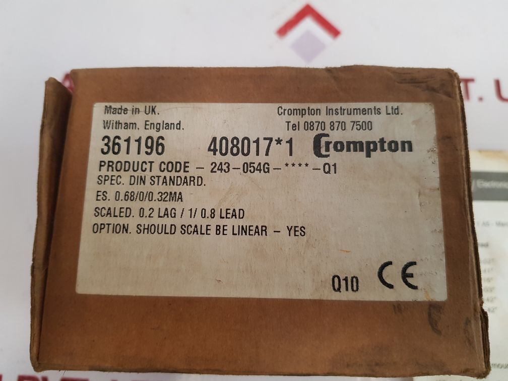 Crompton 361196 1 408017*1 Din Panel Meters