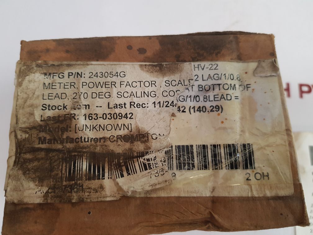 Crompton 361196 1 408017*1 Din Panel Meters