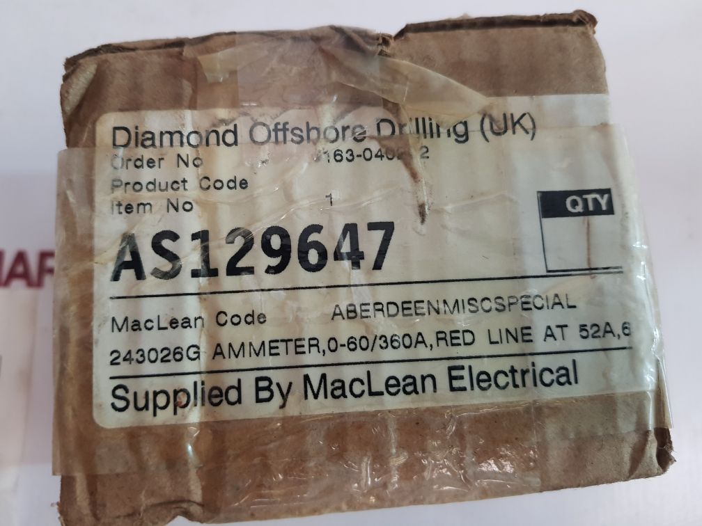 Crompton e243-026a-g-ls-nw-c6-sq-cr ammeter 243026g