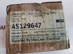 Crompton e243-026a-g-ls-nw-c6-sq-cr ammeter 243026g
