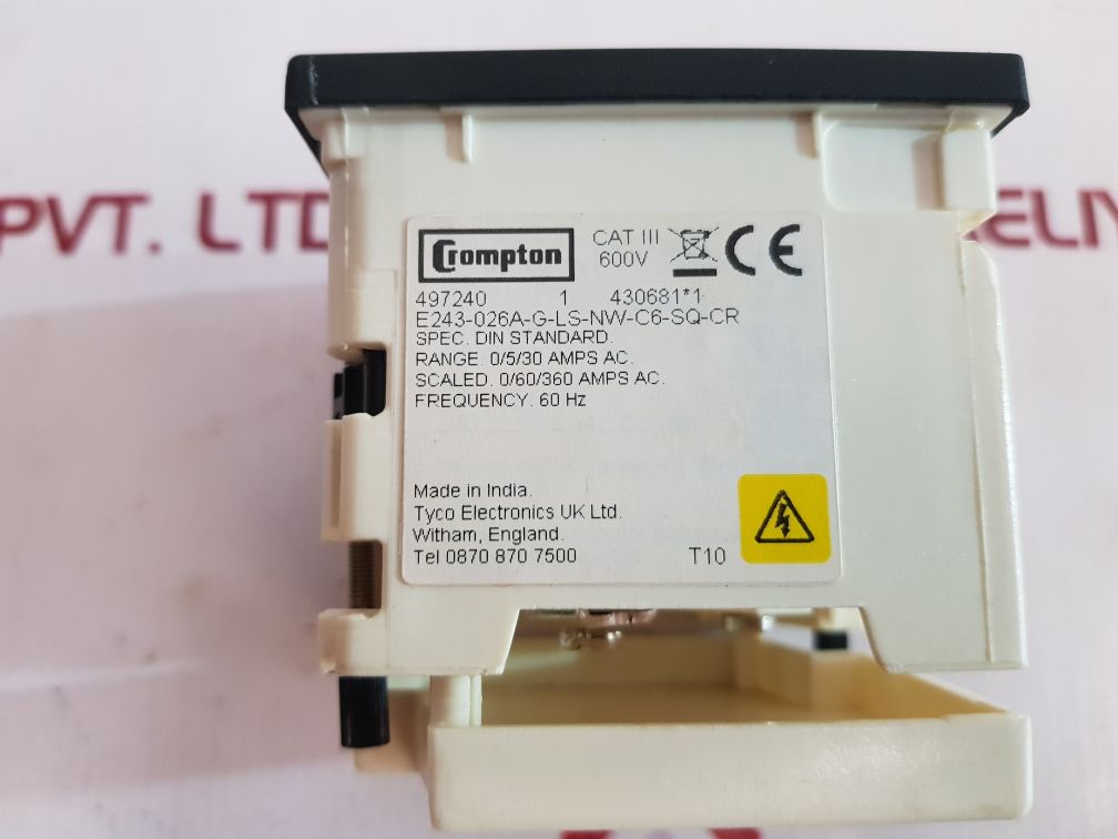 Crompton e243-026a-g-ls-nw-c6-sq-cr ammeter 243026g