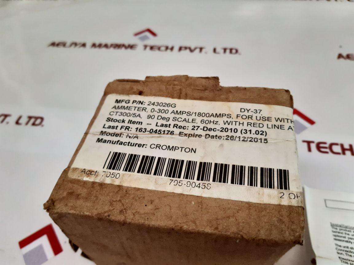 Crompton E243-026A-g-ls-rx-c7-sq Ammeter