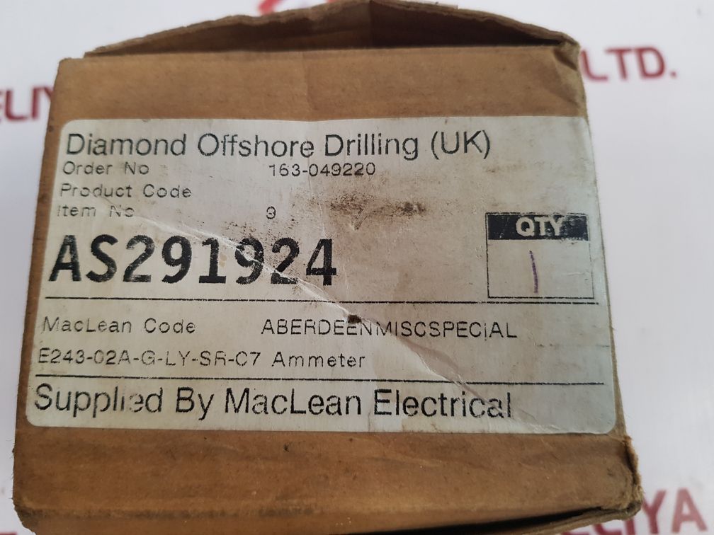 Crompton E243-02A-g-ly-sr-c7 Ammeter