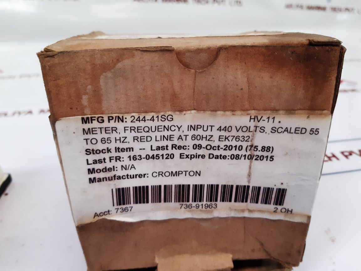 Crompton E244-41S-g-sh-an-an-sl Frequency Meter