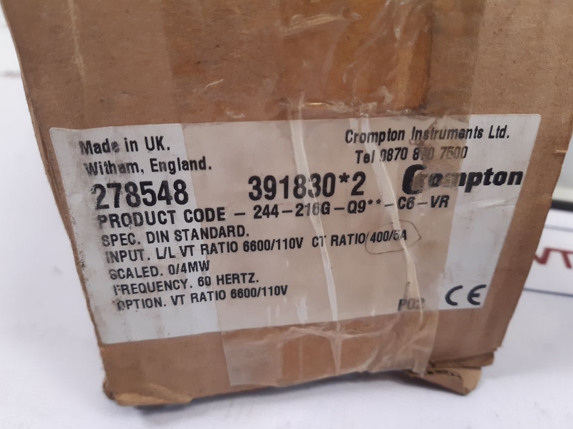 Crompton Instruments 244-216G-q9Xz-c6 Panel Meter