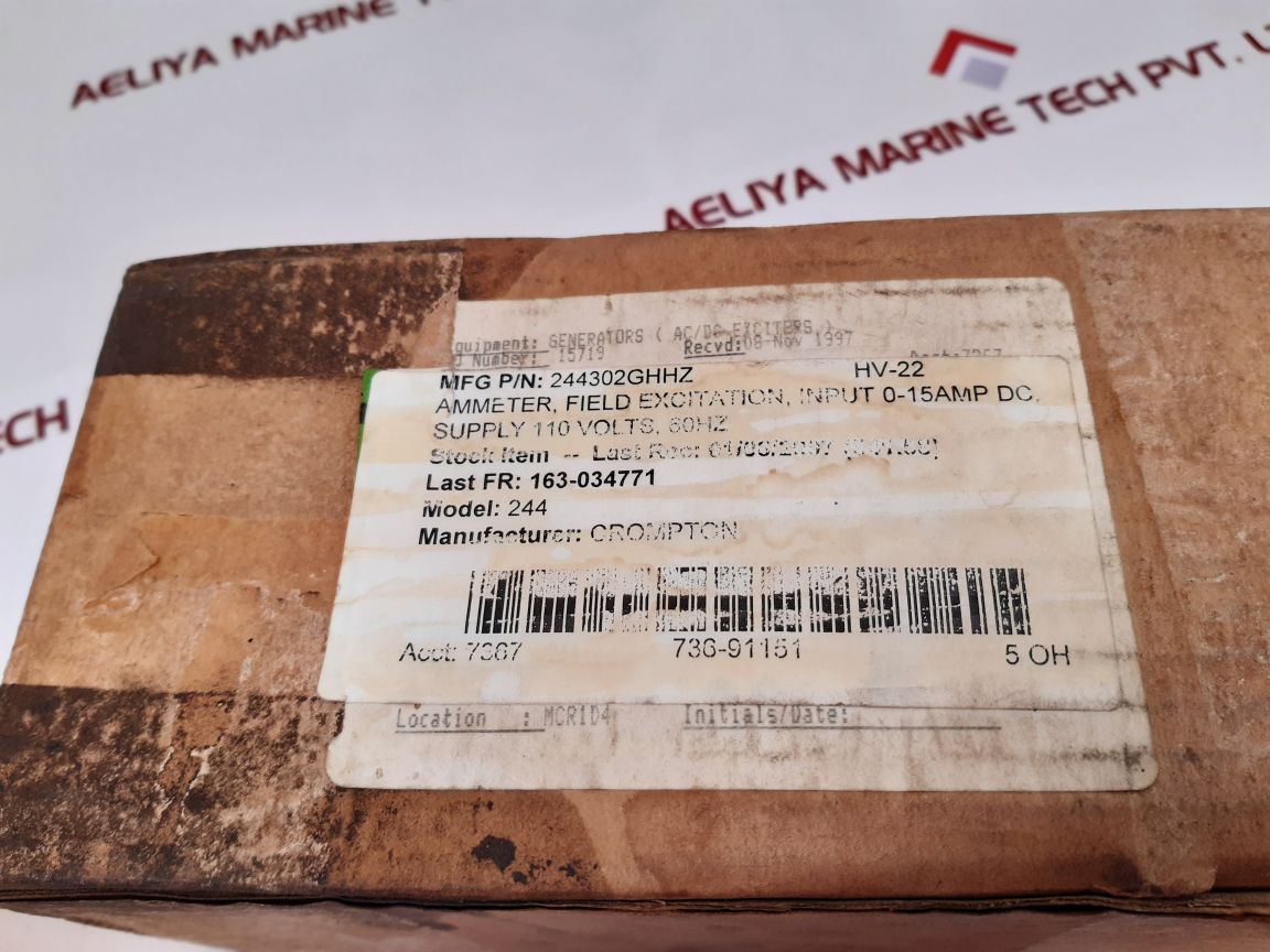 Crompton Instruments 244-302 B Ammeter