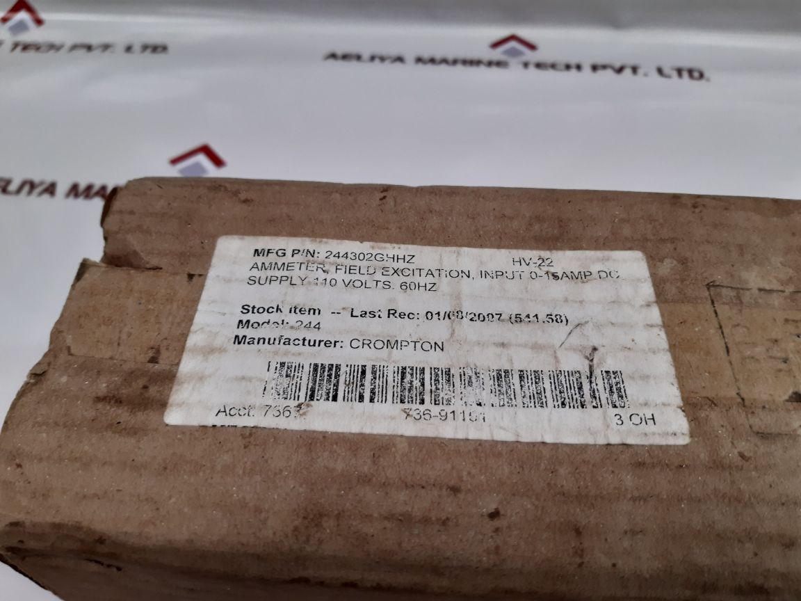 Crompton Instruments 244-302G Analogue Ammeter